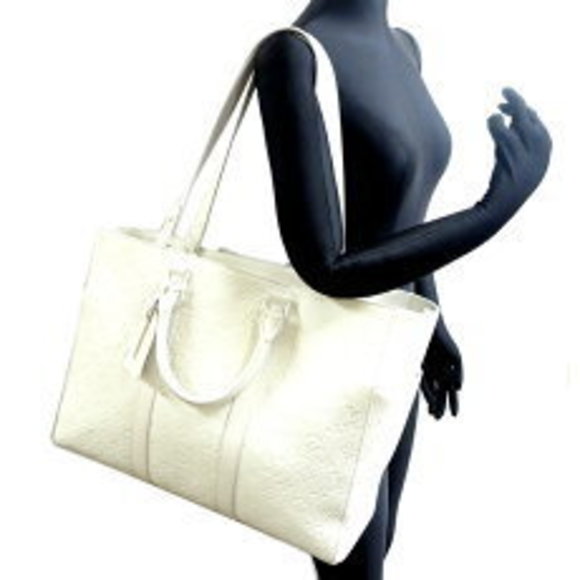 Louis Vuitton Sac Plat Tote Bag Monogram Full Moon White - Picture 8 of 9